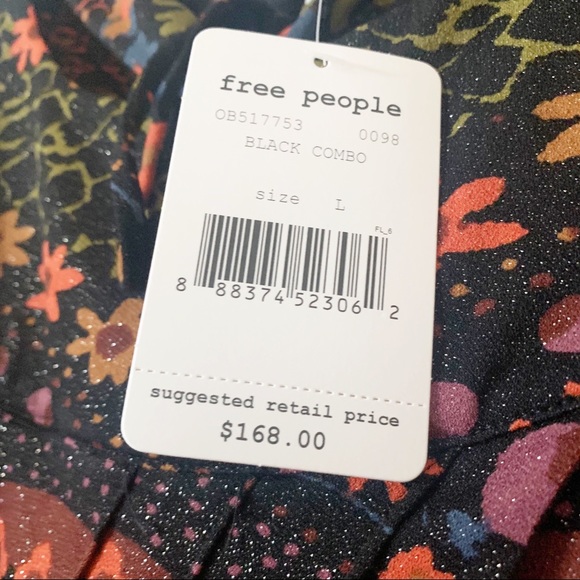 Free People Far Out Black Combo Maxi Dress Size: L - Picture 10 of 10